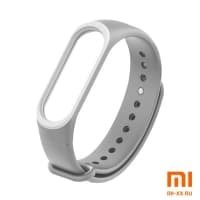 Силиконовый ремешок для Xiaomi Mi Band 3/Mi Band 4 (Grey)