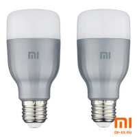 Упаковка умных лампочек Xiaomi Mi LED Smart Bulb 2-Pack (2 шт, Grey)