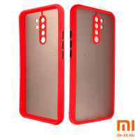 Силиконовый бампер с матовой крышкой для Redmi 9 (Red)