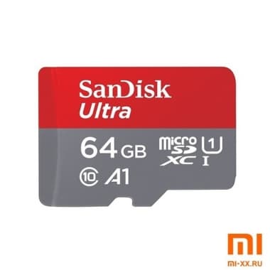 Карта памяти Sandisk microSDXC 64GB Class 10 UHS-I Ultra R100MB/s
