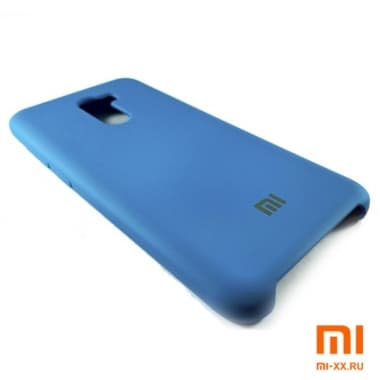 Чехол Бампер Silicone Case Xiaomi Pocophone f1 (Голубой)