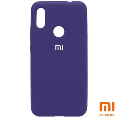 Силиконовый бампер Silicone Case для Xiaomi Redmi Note 7 (Фиолетовый)
