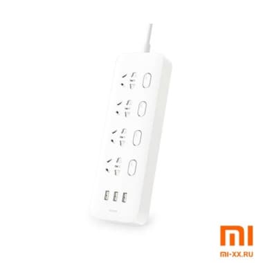 Удлинитель Xiaomi Mi Power Strip (4 розетки + 3 USB-port) (White)