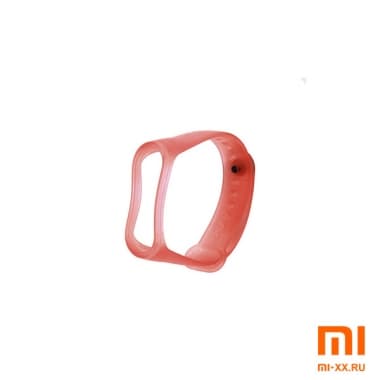Ремешок Xiaomi Mi Band 3/4 Прозрачный (Red)