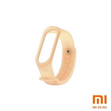 Ремешок Xiaomi Mi Band 3/4 Прозрачный (Orange)