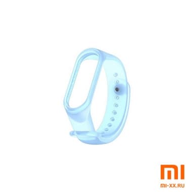 Ремешок Xiaomi Mi Band 3/4 Прозрачный (Blue)