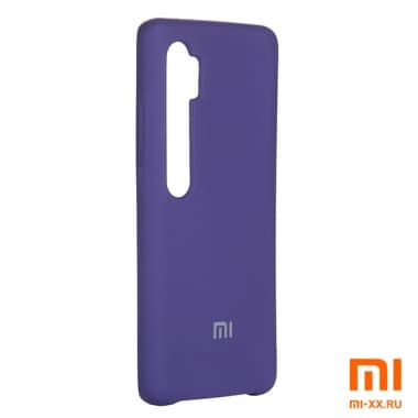 Силиконовый бампер Silicone Case для Xiaomi Mi Note 10 Lite (Фиолетовый)