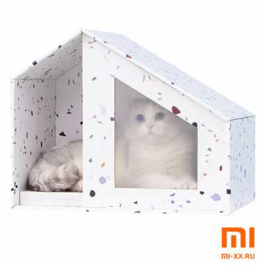 Домик для кошек с когтеточкой Xiaomi Furrytail Little House Scratch Board (White)