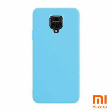 Чехол бампер Silicone Case для Redmi Note 9S/ Redmi Note 9 Pro (Light Blue)