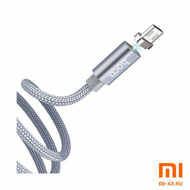 Магнитный кабель HOCO U40 Micro-USB 1м (Silver)