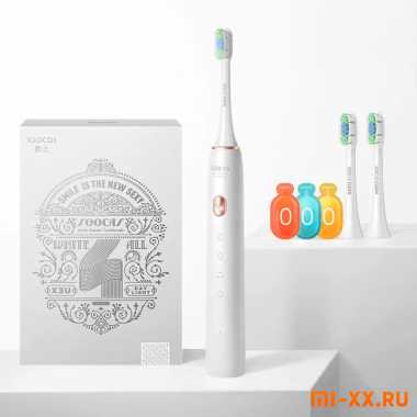 Зубная электрощетка Soocas X3U Sonic Electric Toothbrush + 3 жидкости для ухода за полостью рта (White)
