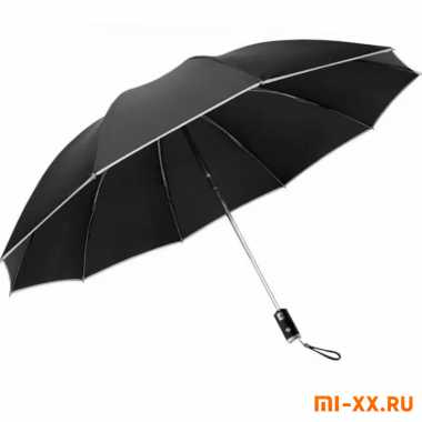 Зонт Xiaomi Mi Zuodu Reverse Folding Umbrella с фонариком (Black)